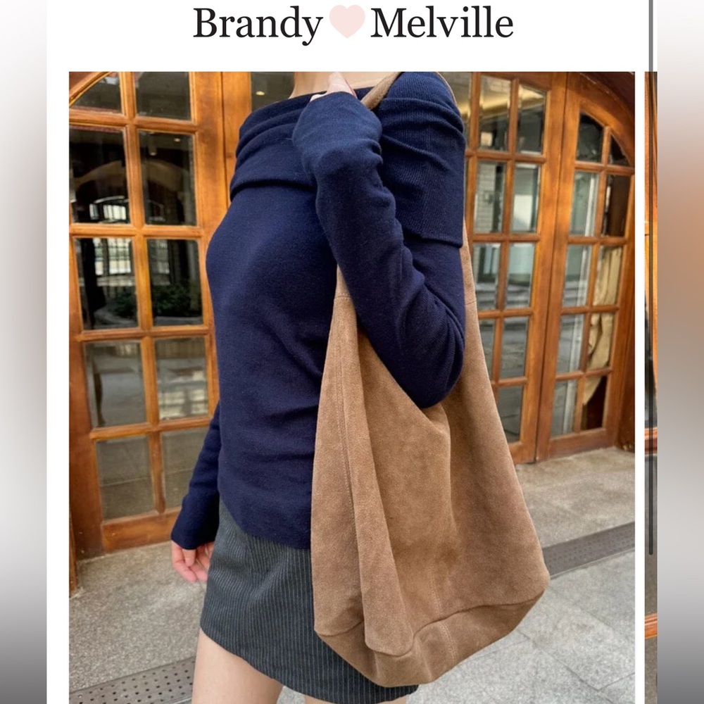Brandy Melville brown leather bag